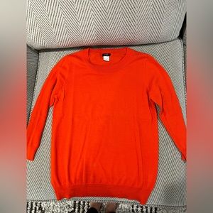 JCrew Womens merino wool crew neck sweater size small red/orange